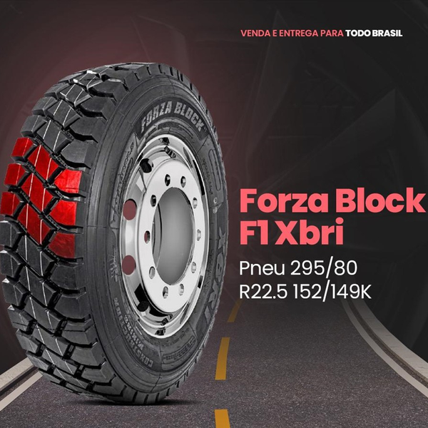 Pneu 295/80R22,5 18 Lonas 152/149k Forza Block F1 - Pneutek Pneus